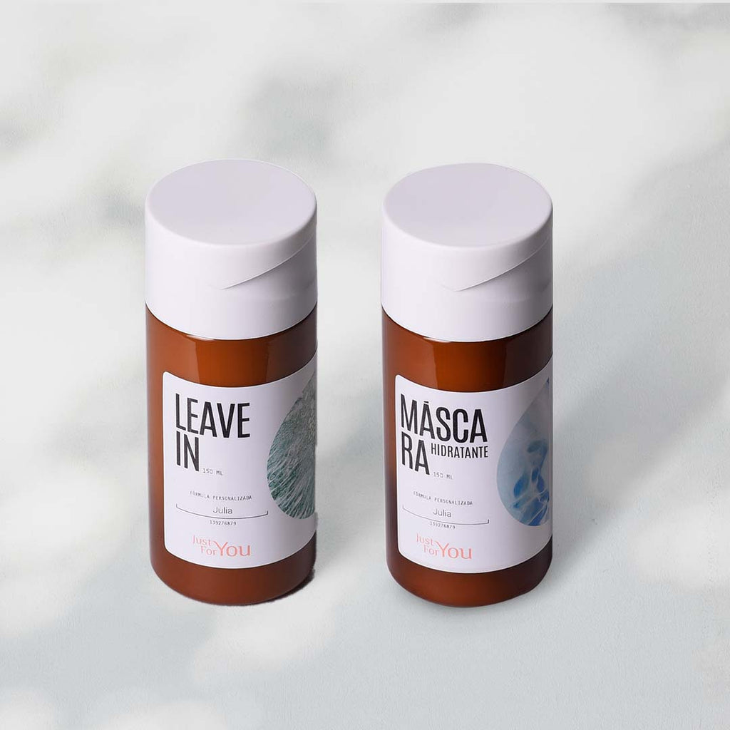 Leave-in com protetor térmico e máscara de hidratação multifuncional  personalizados